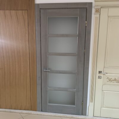 Modern doors made of solid ash