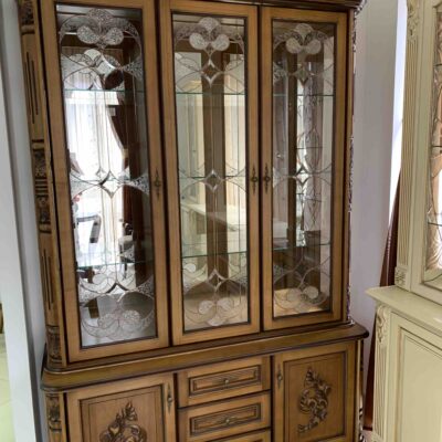 Three-door sideboard made of solid ash wood