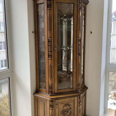 Wooden corner sideboard